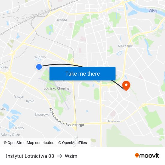 Instytut Lotnictwa 03 to Wzim map