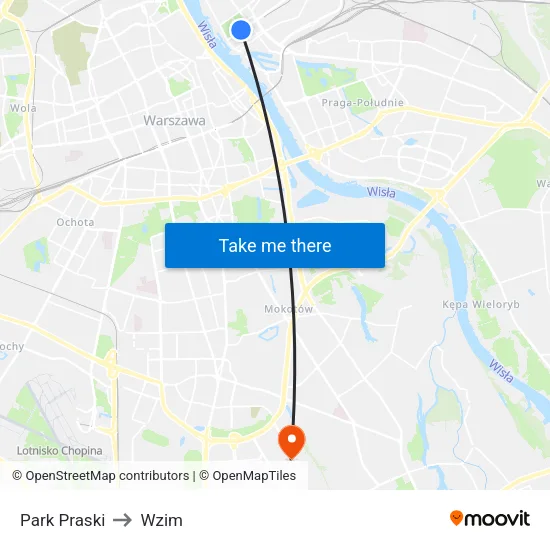 Park Praski to Wzim map