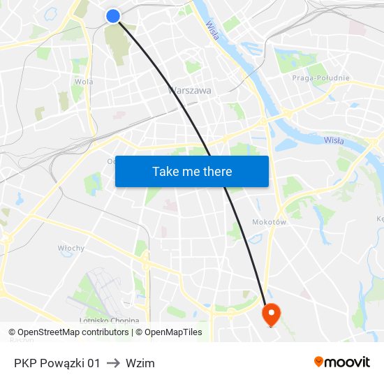 PKP Powązki 01 to Wzim map