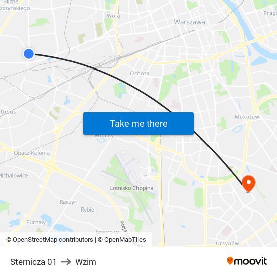 Sternicza 01 to Wzim map