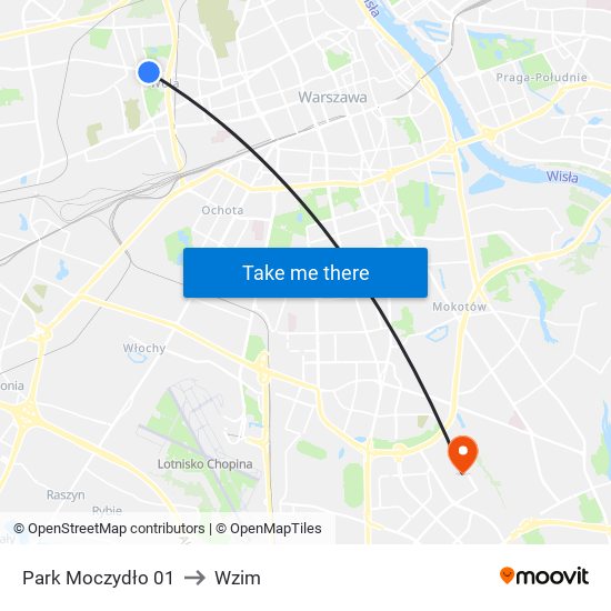 Park Moczydło 01 to Wzim map