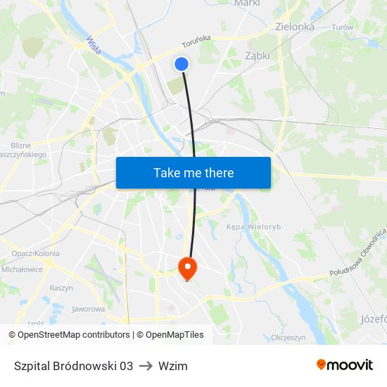 Szpital Bródnowski 03 to Wzim map