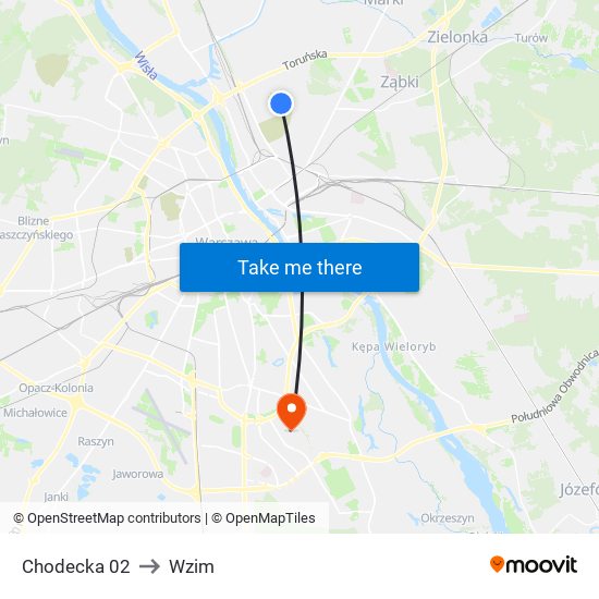 Chodecka 02 to Wzim map