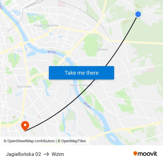 Jagiellońska 02 to Wzim map