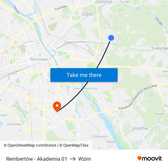 Rembertów - Akademia 01 to Wzim map