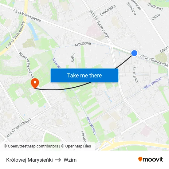 Królowej Marysieńki to Wzim map