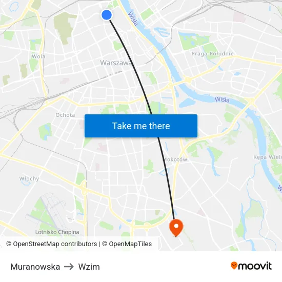 Muranowska to Wzim map