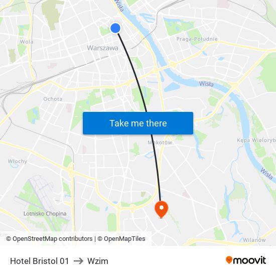 Hotel Bristol 01 to Wzim map