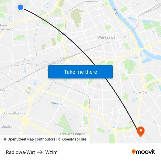 Radiowa - WAT to Wzim map