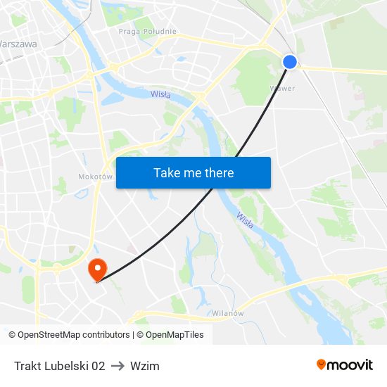 Trakt Lubelski 02 to Wzim map