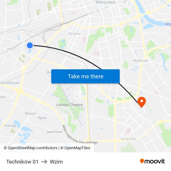 Techników 01 to Wzim map