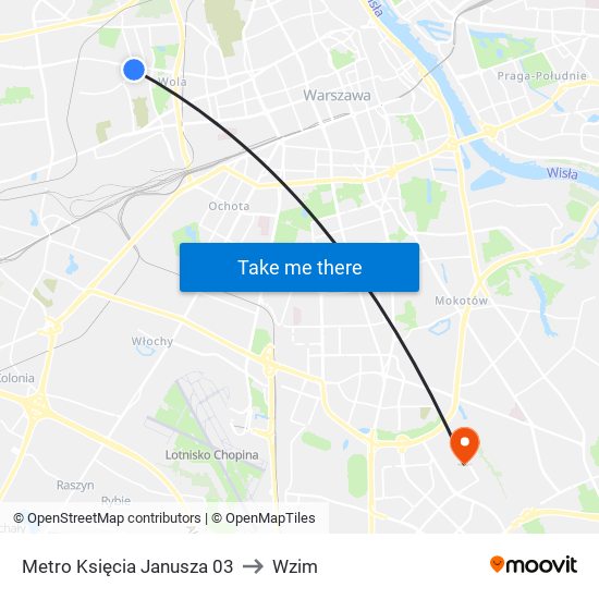 Metro Księcia Janusza 03 to Wzim map