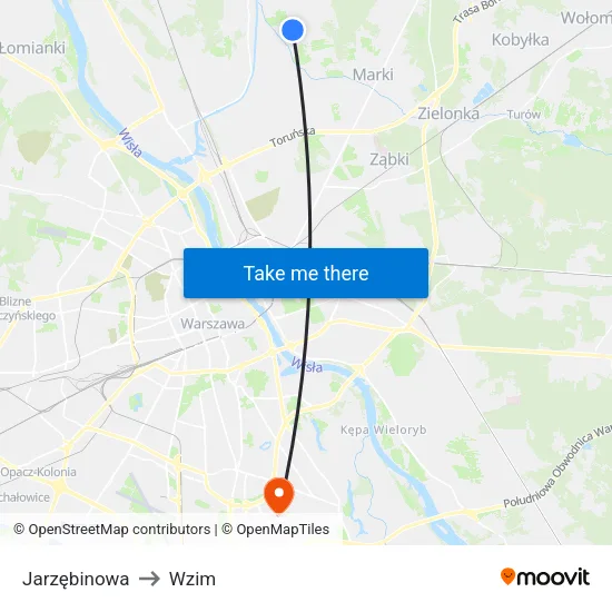 Jarzębinowa to Wzim map