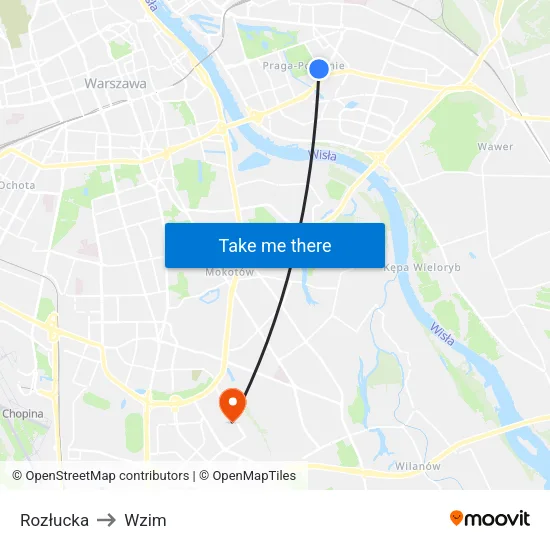 Rozłucka to Wzim map