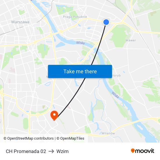 CH Promenada 02 to Wzim map