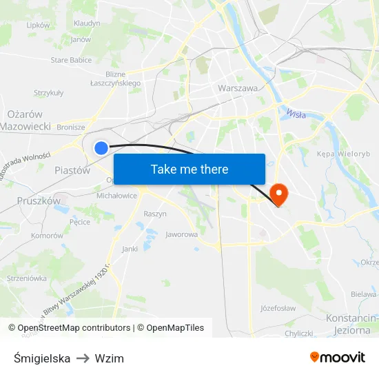 Śmigielska to Wzim map