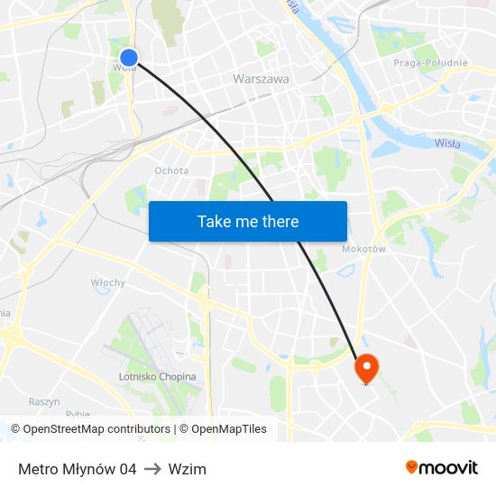 Metro Młynów to Wzim map