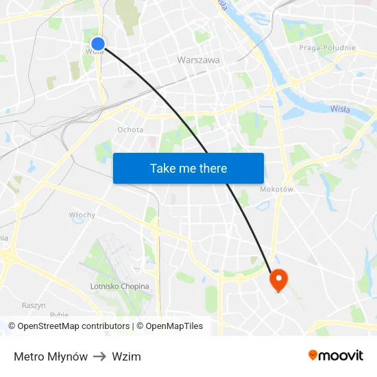 Metro Młynów to Wzim map