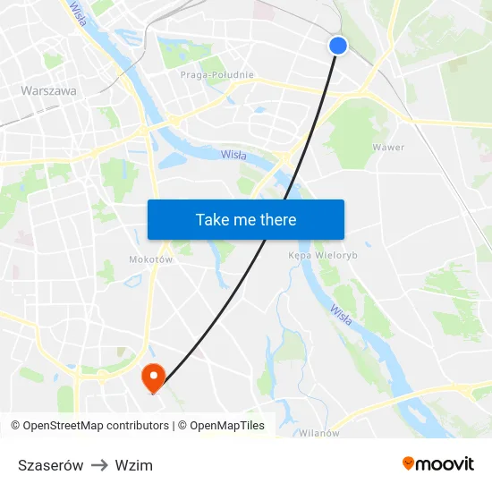 Szaserów to Wzim map