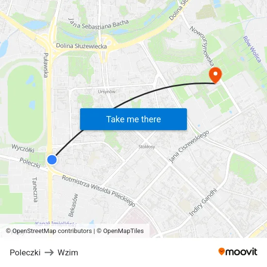 Poleczki to Wzim map