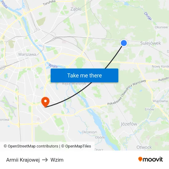 Armii Krajowej to Wzim map