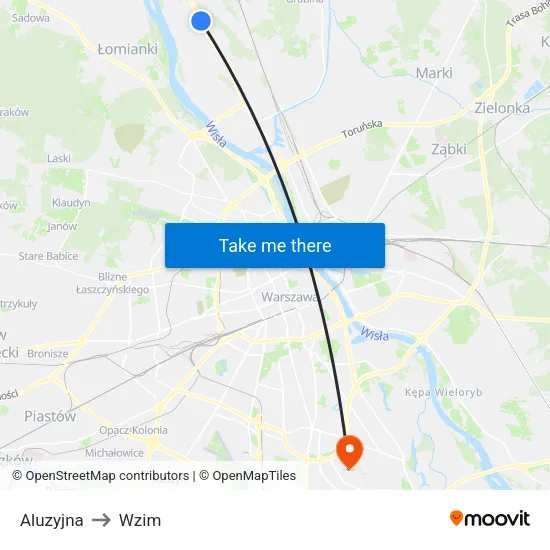 Aluzyjna to Wzim map