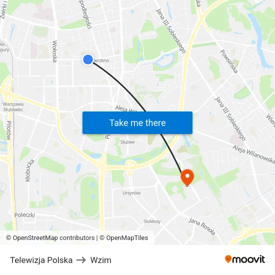 Telewizja Polska to Wzim map