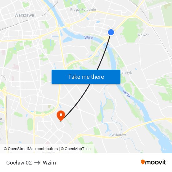 Gocław 02 to Wzim map