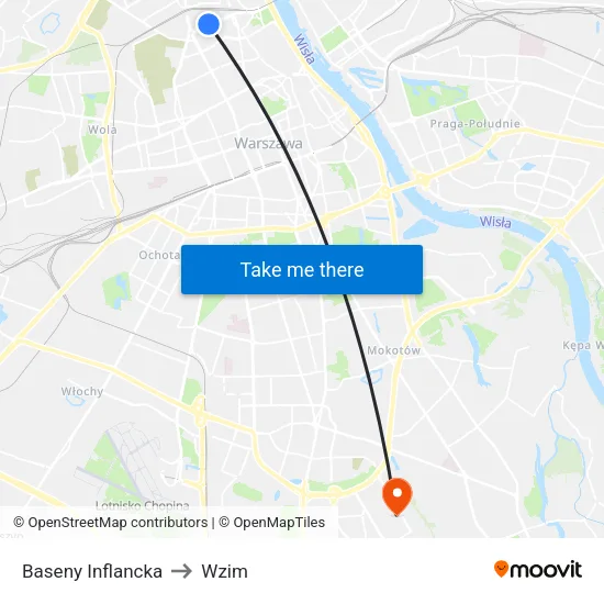 Baseny Inflancka to Wzim map