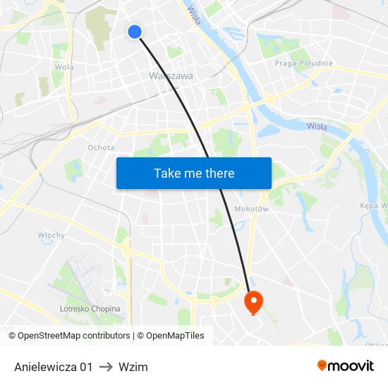 Anielewicza 01 to Wzim map
