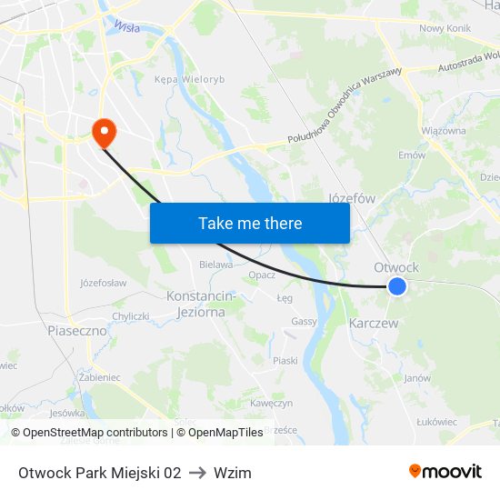 Otwock Park Miejski 02 to Wzim map