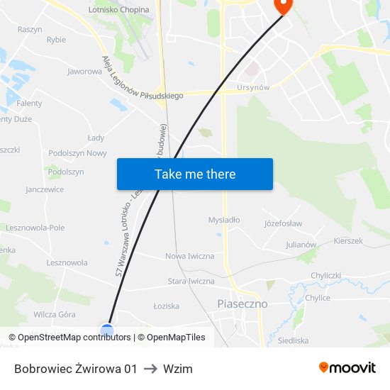 Bobrowiec Żwirowa to Wzim map