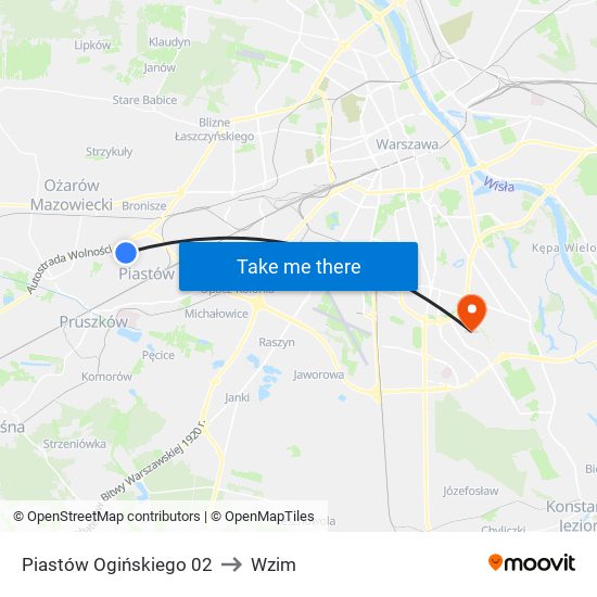Piastów Ogińskiego 02 to Wzim map
