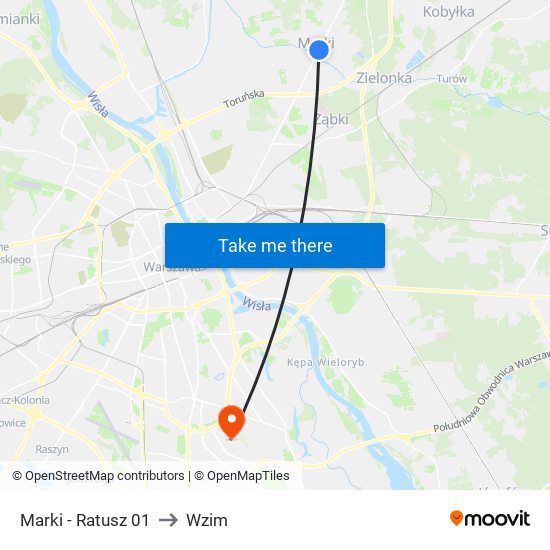 Marki - Ratusz 01 to Wzim map