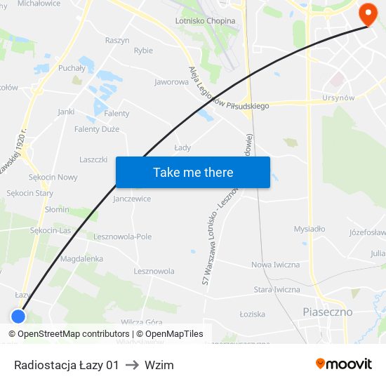 Radiostacja Łazy 01 to Wzim map