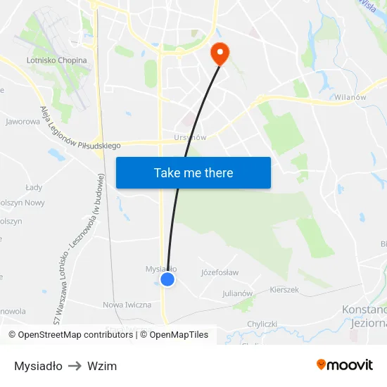 Mysiadło to Wzim map