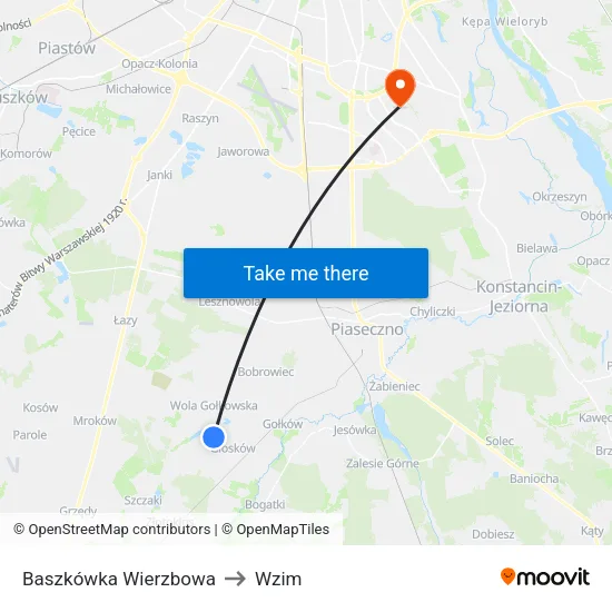 Baszkówka Wierzbowa to Wzim map
