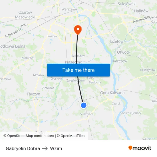 Gabryelin Dobra to Wzim map