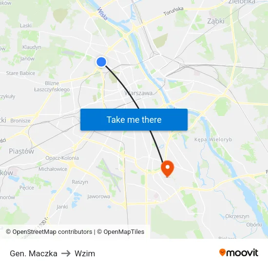 Gen. Maczka to Wzim map