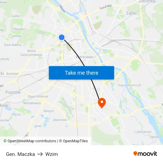 Gen. Maczka to Wzim map