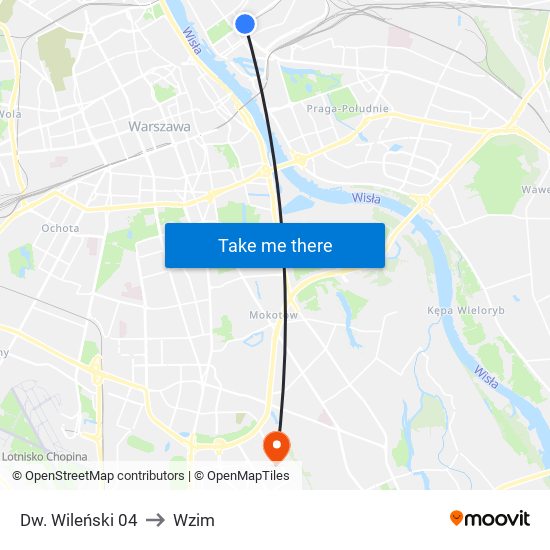 Dw. Wileński 04 to Wzim map