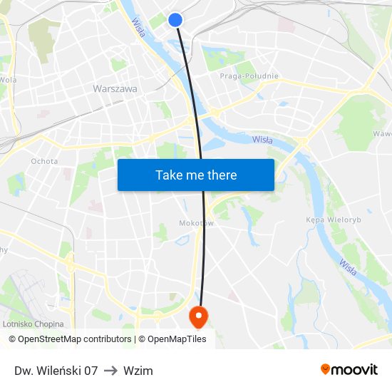 Dw. Wileński 07 to Wzim map