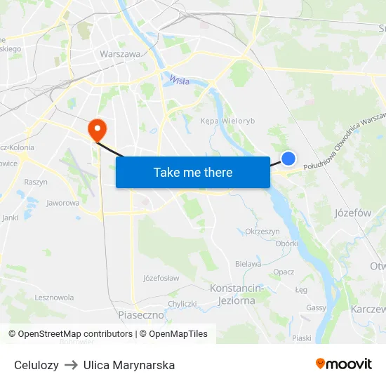 Celulozy to Ulica Marynarska map