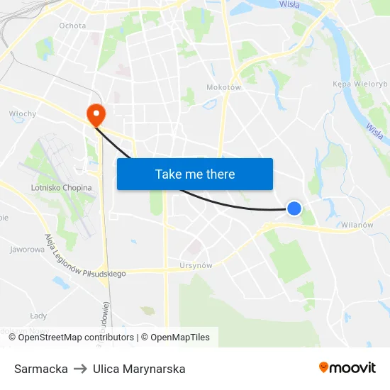 Sarmacka to Ulica Marynarska map