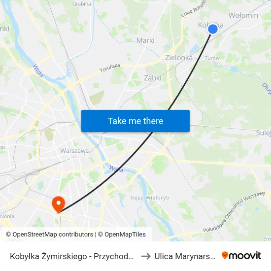 Kobyłka Żymirskiego - Przychodnia to Ulica Marynarska map