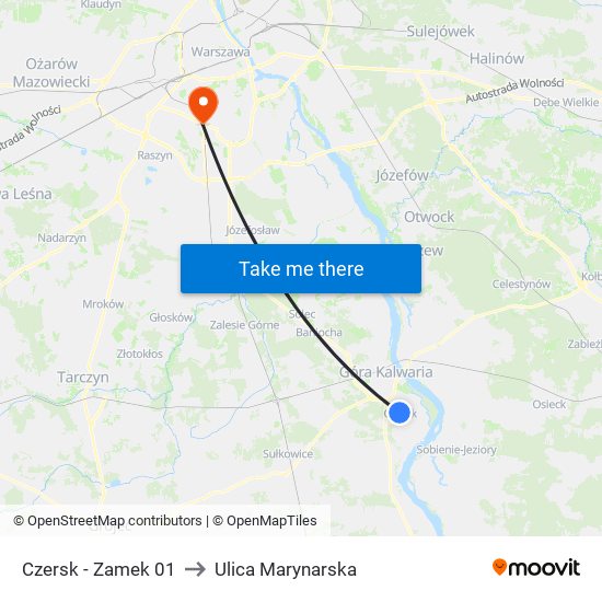 Czersk - Zamek 01 to Ulica Marynarska map