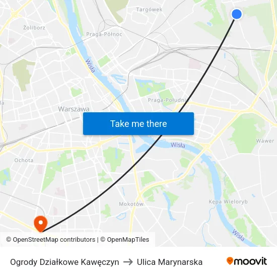 Ogrody Działkowe Kawęczyn to Ulica Marynarska map