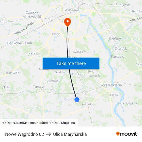 Nowe Wągrodno 02 to Ulica Marynarska map