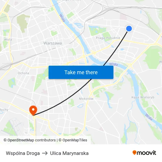 Wspólna Droga to Ulica Marynarska map