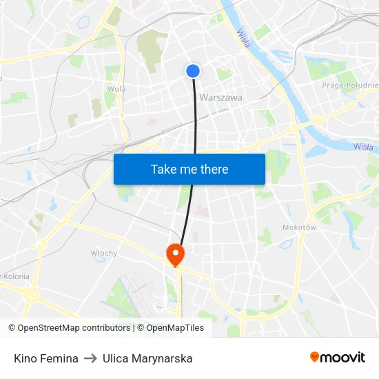 Kino Femina to Ulica Marynarska map